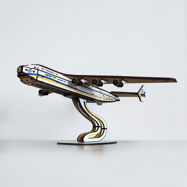 3D Wooden Puzzle aircraft Mriya An-225, scale 1:250. Ukraine