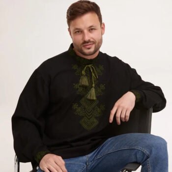 men’s cotton shirt traditional ukrainian vyshyvanka embroidery dolya